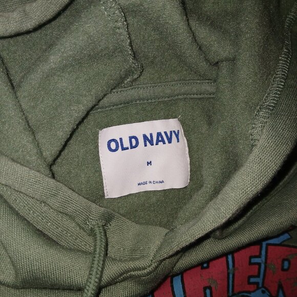 Old Navy Marvel Black Panther Men's Sz Medium Hoodie Green Graphic Pullover - Picture 5 of 5